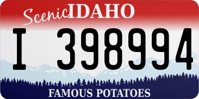 ID license plate I398994