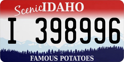 ID license plate I398996