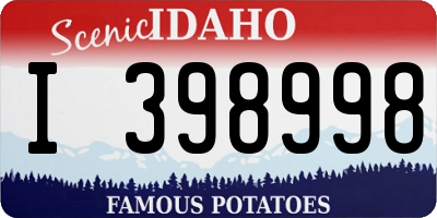 ID license plate I398998