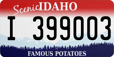 ID license plate I399003