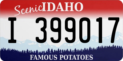 ID license plate I399017