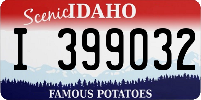 ID license plate I399032
