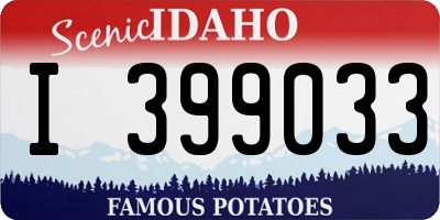 ID license plate I399033