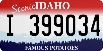 ID license plate I399034