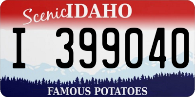 ID license plate I399040