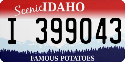 ID license plate I399043