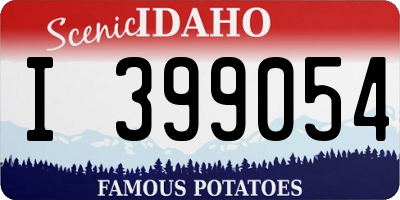 ID license plate I399054