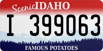 ID license plate I399063