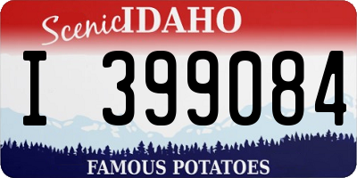 ID license plate I399084