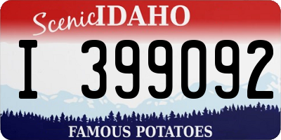 ID license plate I399092