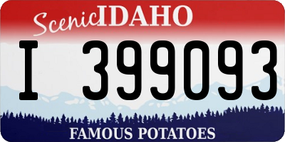 ID license plate I399093
