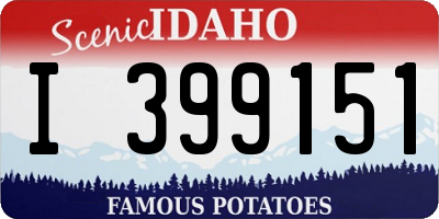 ID license plate I399151