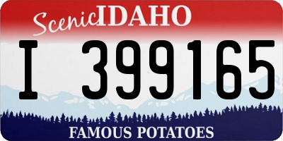 ID license plate I399165