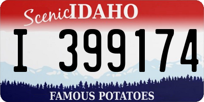 ID license plate I399174
