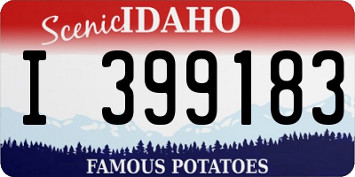 ID license plate I399183