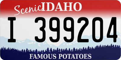 ID license plate I399204