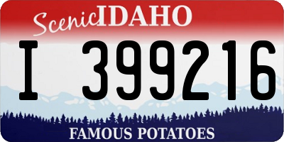 ID license plate I399216
