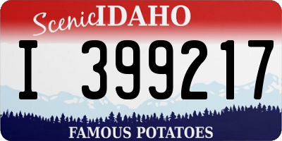ID license plate I399217