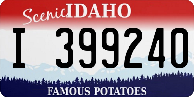 ID license plate I399240