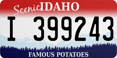 ID license plate I399243