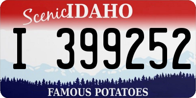ID license plate I399252