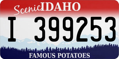 ID license plate I399253