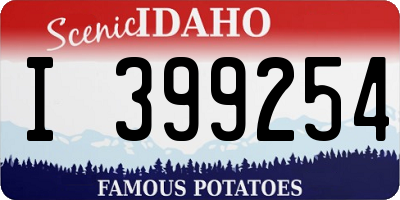 ID license plate I399254