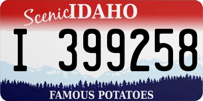 ID license plate I399258