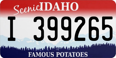 ID license plate I399265