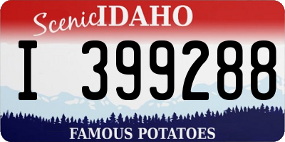 ID license plate I399288