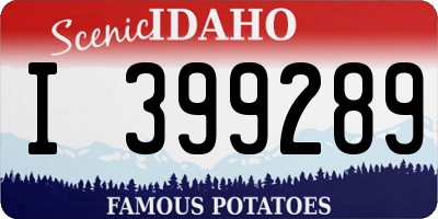 ID license plate I399289