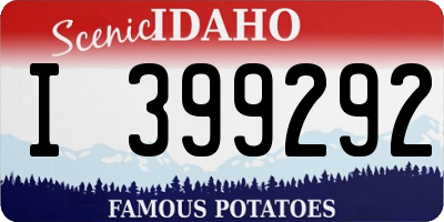 ID license plate I399292