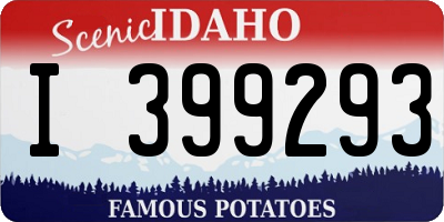ID license plate I399293