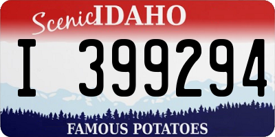 ID license plate I399294