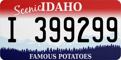 ID license plate I399299