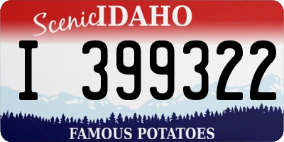 ID license plate I399322