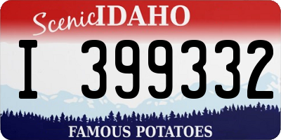 ID license plate I399332