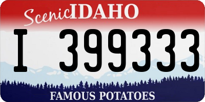 ID license plate I399333