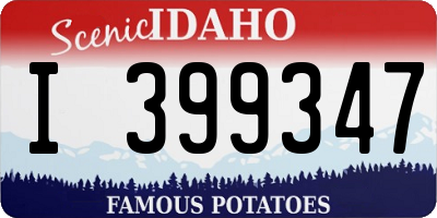ID license plate I399347