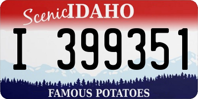 ID license plate I399351