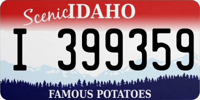 ID license plate I399359