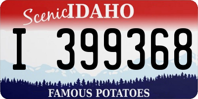 ID license plate I399368