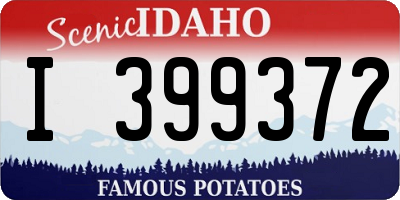 ID license plate I399372