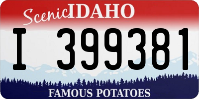 ID license plate I399381