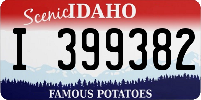 ID license plate I399382