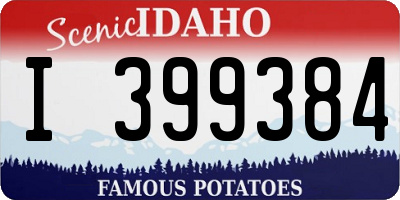 ID license plate I399384
