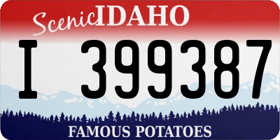 ID license plate I399387