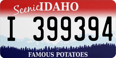 ID license plate I399394