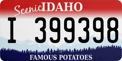 ID license plate I399398