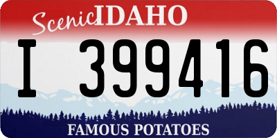 ID license plate I399416